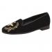 By Paige Silver And Gold Bee On Black Ladies Needlepoint Loafers 