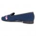 By Paige Whales On Navy Ladies Needlepoint Loafers 