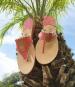 Pineapple Palm Beach Classic Sandals In Melon And Pale Gold