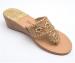 Palm Beach Mid Wedge Cork With Gold Sandals