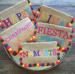 Personalized Pompom Wristlet Beaded Initials Or Phrase