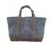 Monogrammed Slate Boat Tote With Olive Trim 
