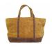 Monogrammed Yellow Canvas Boat Tote With Khaki Trim 