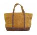 Monogrammed Yellow Canvas Boat Tote With Khaki Trim 