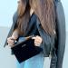 Boulevard Italian Suede Carrie Clutch Monogrammed
