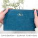 Boulevard Italian Suede Carrie Clutch Monogrammed