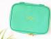 Mint Leather Isabella Monogrammed Jewelry Case