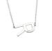 Silver Sidewways Block Necklace