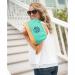 Monogrammed Mint Green Cabana Cosmetic Bag