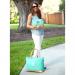 Personalized Mint Green Canvas Cabana Tote And Matching Monogrammed Cosmetic Bag