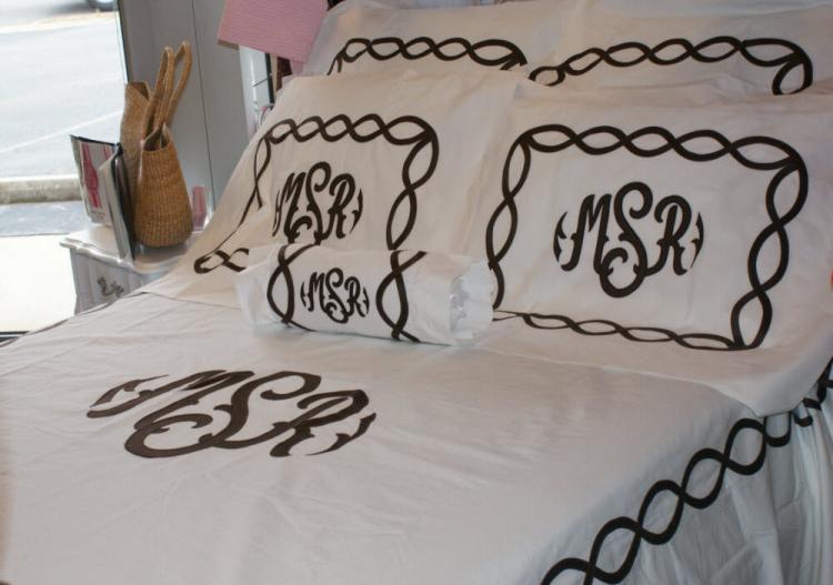 Matouk Providence Monogrammed Bedding Collection
