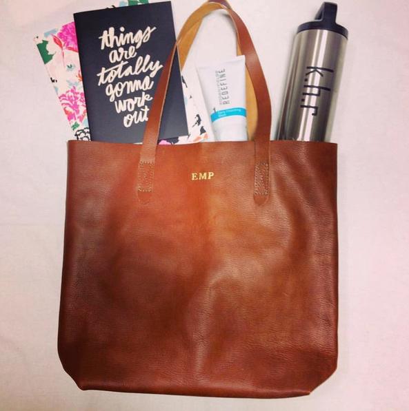 Jon Hart Personalized Everyday Leather Tote