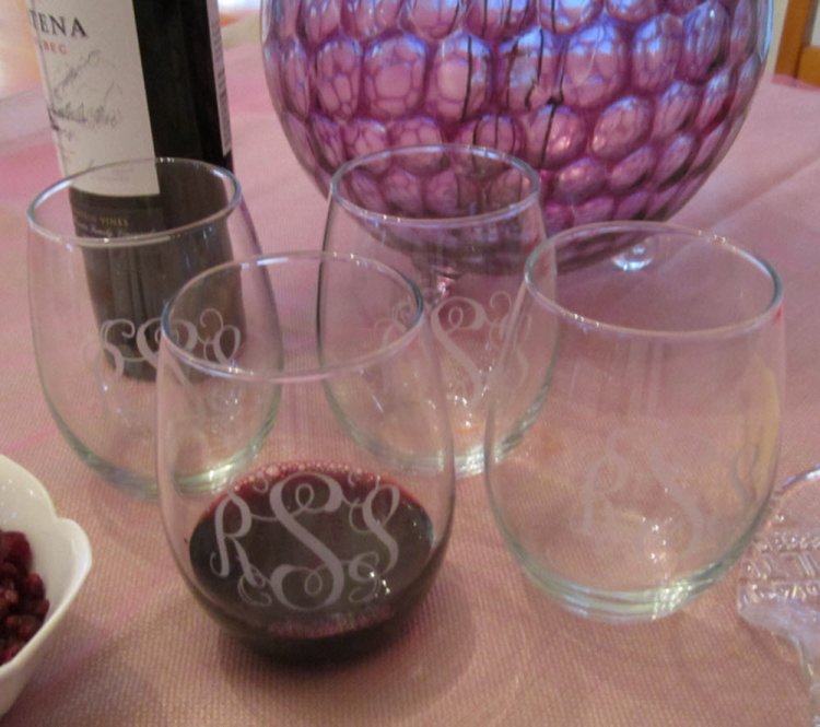 Monogrammed 221oz Set Of 4 Stemless Glasses