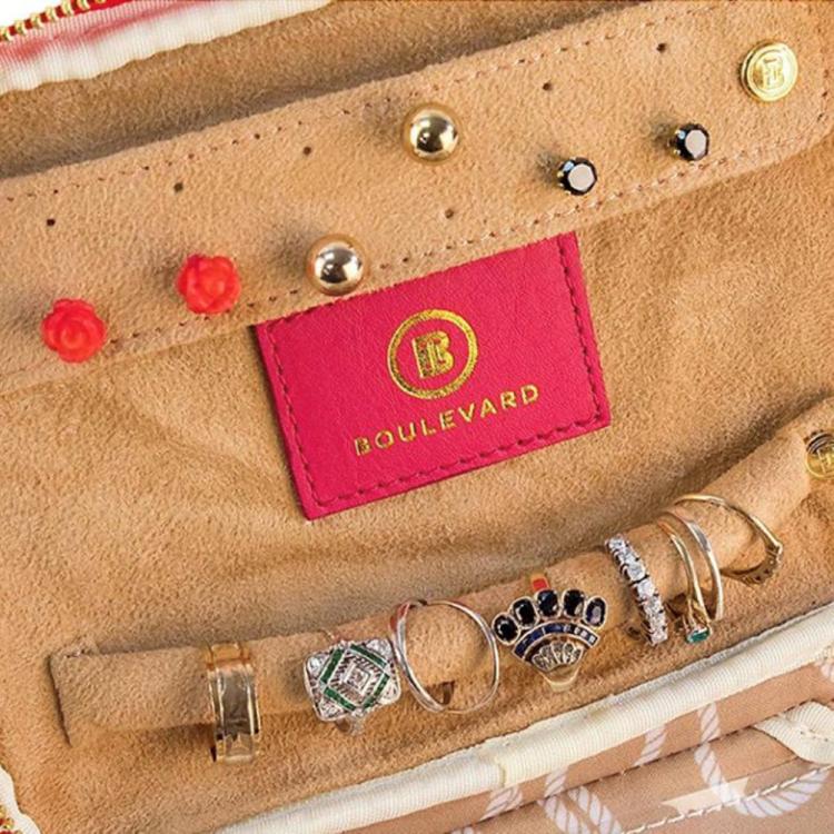 Boulevard Isabella Leather Jewelry Case Monogrammed