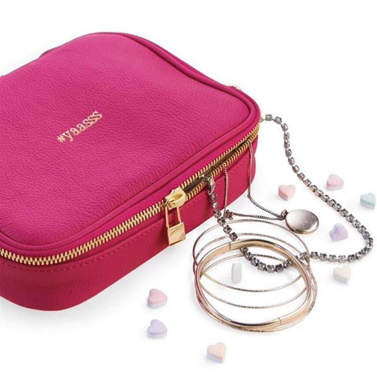 Personalized Isabella Leather Jewelry Case