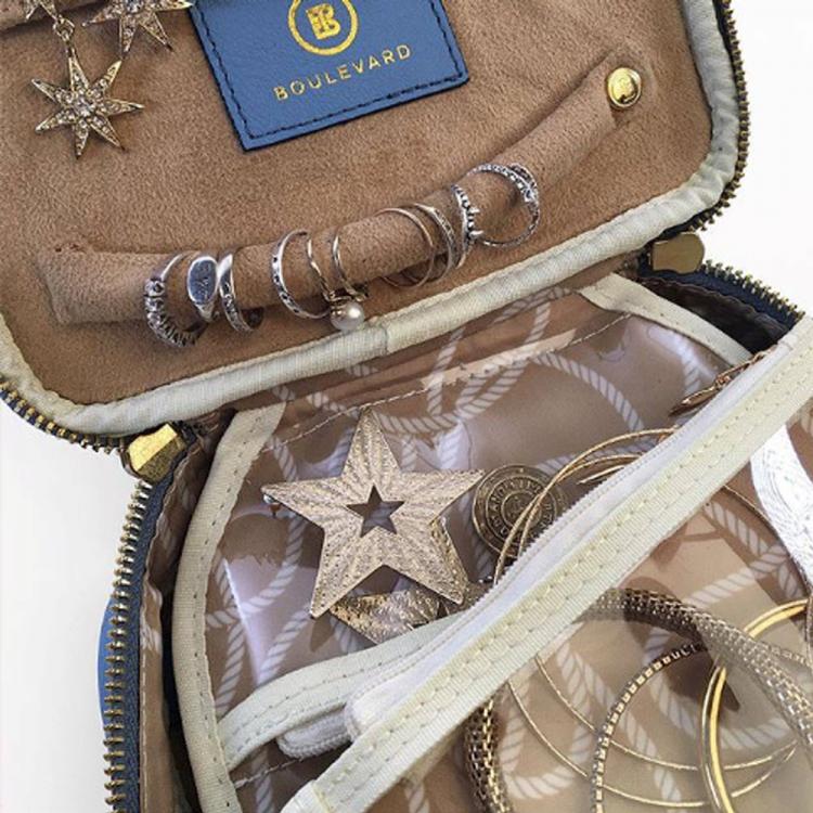 Boulevard Isabella Leather Jewelry Case Monogrammed