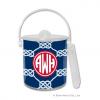 boatman+geller+personalized+ice+bucket+in+nautical+knot+navy+pattern+