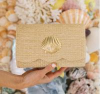 Lisi Lerch Ruby Scalloped Clutch with Motif