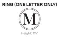 Ring - One Letter Only