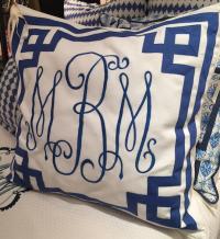 Monogrammed Euro Pillow Sham From Jane Wilner Designs