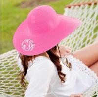Monogrammed Ladies Floppy Sun Hat
