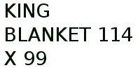King Blanket 114 X 99