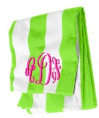 Lime And White Striped