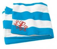 Turquoise And White Striped
