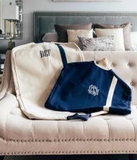 Monogrammed Canvas Garment Bag Your Choice of Colors