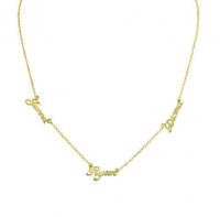 Multi Name Necklace in 10 Karat Yellow Gold