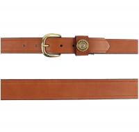 Men's Personalized Single Shot London Tan Leather Belt