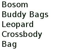 Bosom Buddy Bags Leopard Crossbody Bag