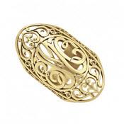 Sterling Silver With Yellow Gold Plating