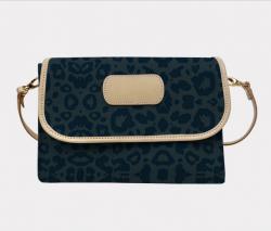 Dark Leopard Coated Canvas