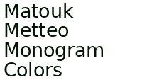 Matouk Metteo Monogram Colors