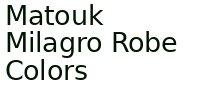 Matouk Milagro Robe Colors