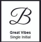 Great Vibes Single Initial