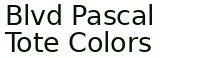 Blvd Pascal Tote Colors