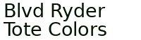 Blvd Ryder Tote Colors