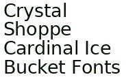 Crystal Shoppe Cardinal Ice Bucket Fonts