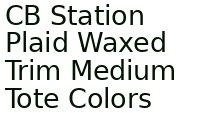 Cb Station Plaid Waxed Trim Medium Tote Colors