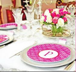 Monogrammed Tableware with so many options from The Pink Monogram Gallery_229 NULL