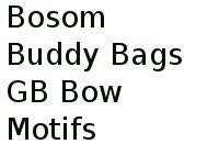 Bosom Buddy Bags Gb Bow Motifs