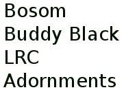 Bosom Buddy Black Lrc Adornments