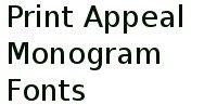 Print Appeal Monogram Fonts