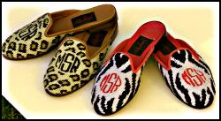 Monogrammed Needlepoint Shoes  Monogrammed Needlepoint Shoes Apparel & Accessories > Shoes > Flats