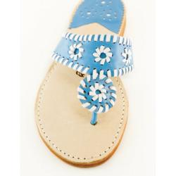Lupine and White Palm Beach Sandals Lupine and White Apparel & Accessories > Shoes > Sandals > Thongs & Flip-Flops