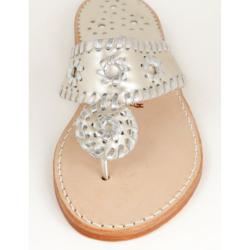 Platinum with Silver Palm Beach Sandals Platinum and Silver Apparel & Accessories > Shoes > Sandals > Thongs & Flip-Flops