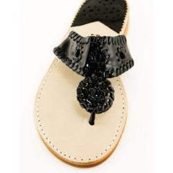 Black Patent with Black Palm Beach Sandals Black Patent with Black Apparel & Accessories > Shoes > Sandals > Thongs & Flip-Flops