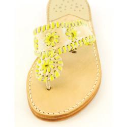 Chanel with Yellow Neon Palm Beach Sandals Chanel with Yellow Neon Apparel & Accessories > Shoes > Sandals > Thongs & Flip-Flops